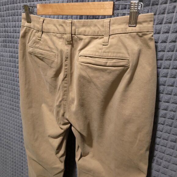 JCrew HighRise Khaki Pants Slacks 32x28 Sz4 Girlfriend Chino Stretch Comfort Tan - Picture 9 of 15